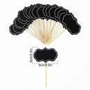 Placas de Preço Mini Lousa Romântica Quadro Negro de Madeira Pacote com 24 PÇS 6x9cm